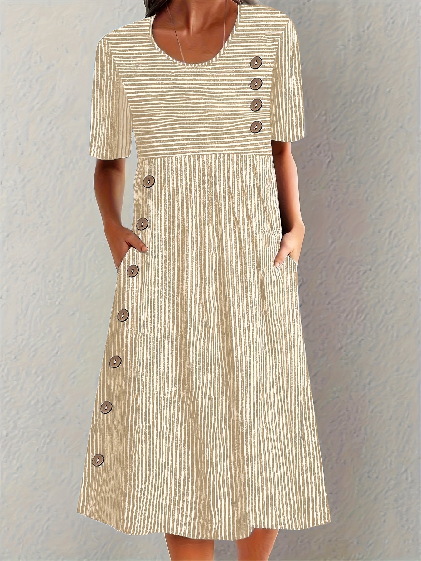 Coralie | Frisch gestreiftes Sommer-Maxikleid