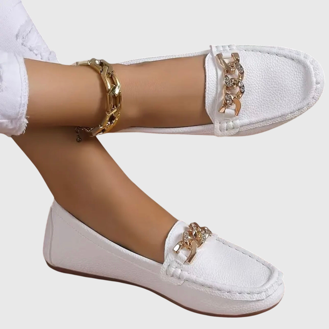 Eden – Loafers mit flacher Diamantschnalle