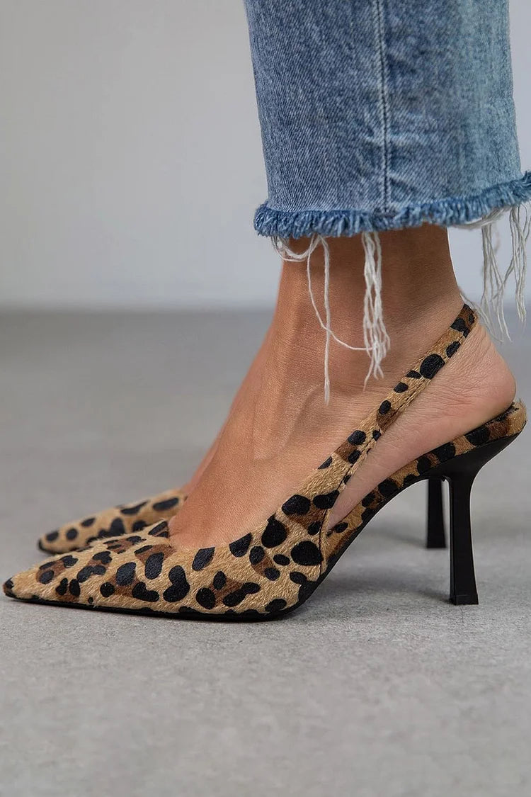 Margaret | D'Orsay Pumps mit Leopardenmuster