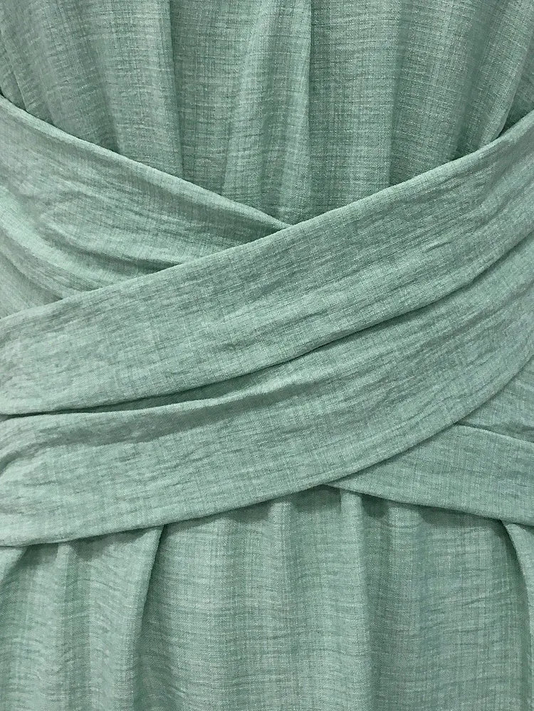 Sage | Ärmelloses Boho A-Linien-Kleid