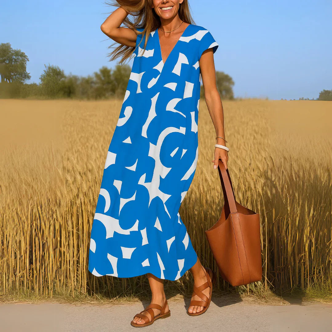 Tatiana | Maxi-Kleid mit Durchbrucharbeiten