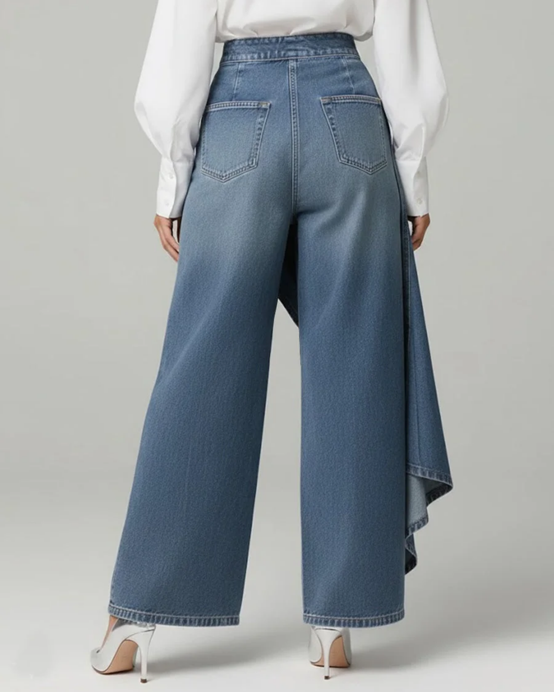 Audrey | Denim-Wickelhose