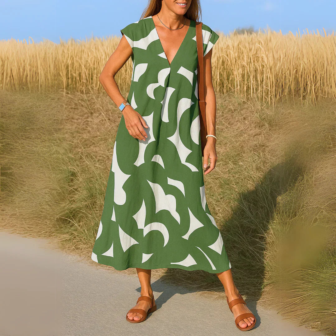 Tatiana | Maxi-Kleid mit Durchbrucharbeiten