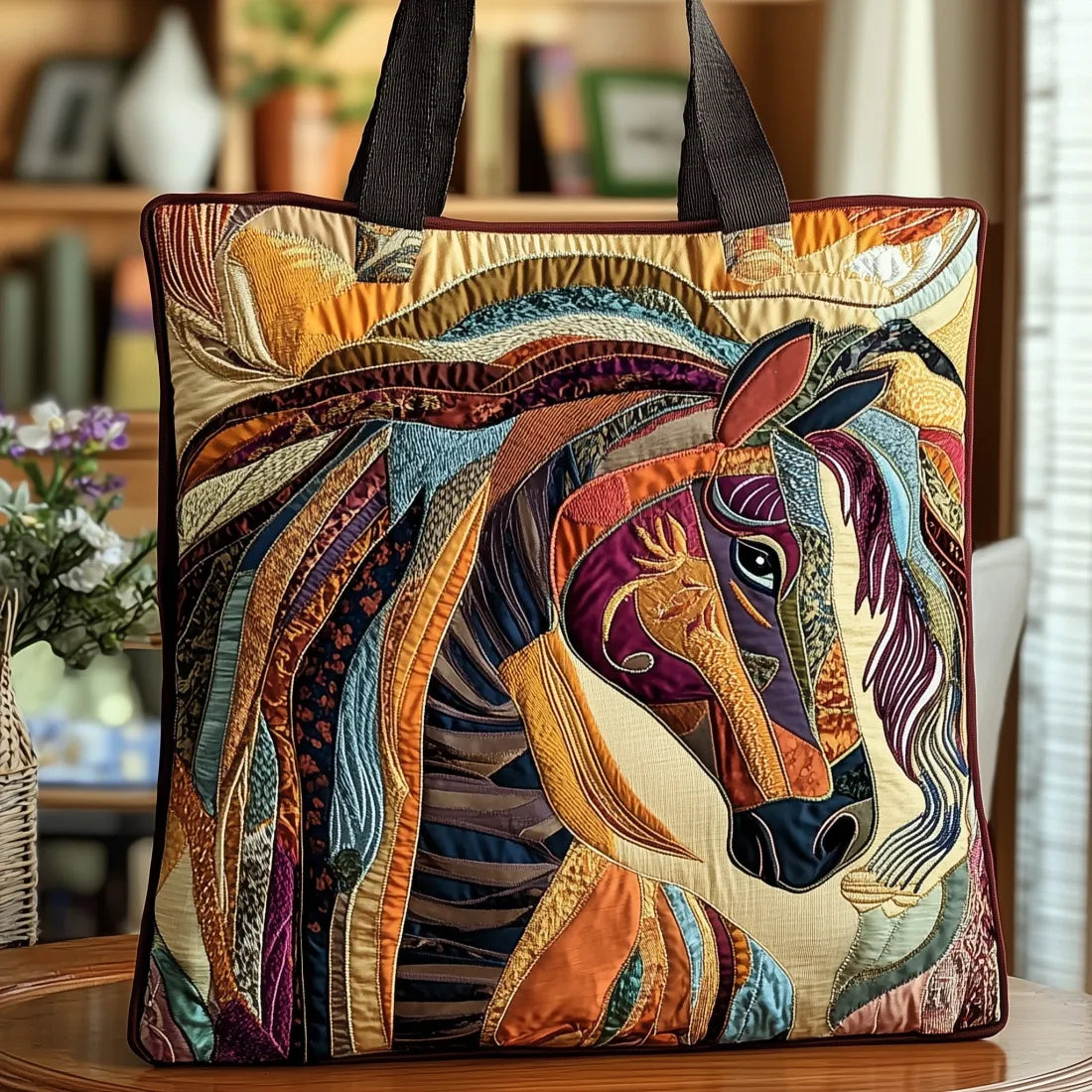 Artisan Tasche - Buntes Mosaikpferd