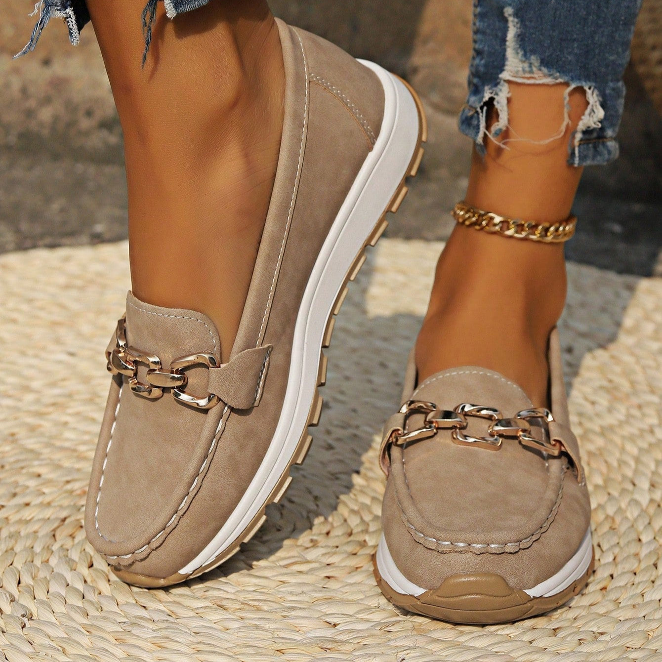 Ella – Orthopädische Loafer mit flacher Schnalle