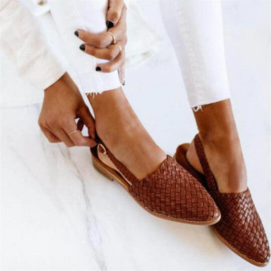 Donna | Elegante Ballerinas aus gewebtem veganem Leder