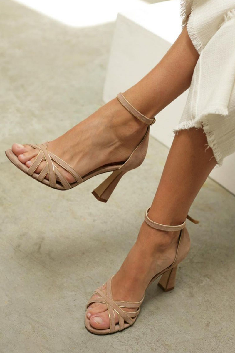 Janet | Spitze Patchwork-Absatzschuhe