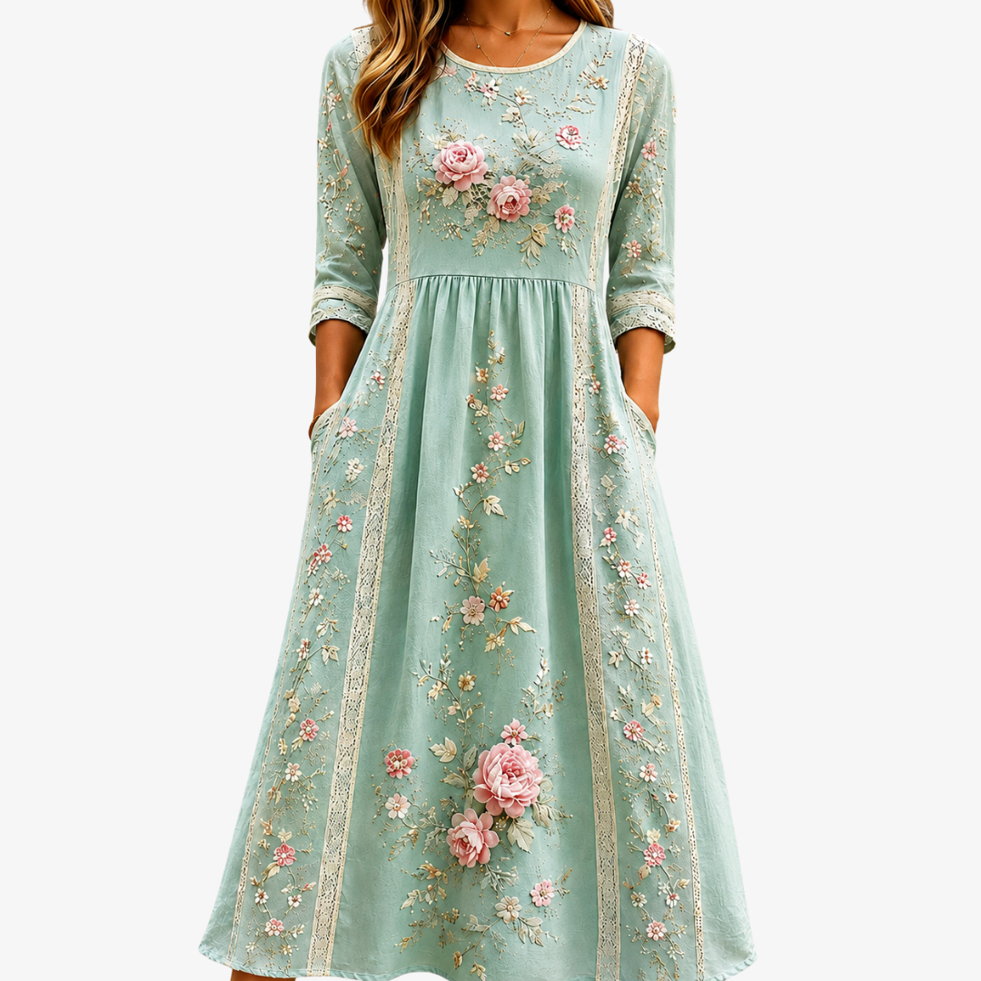 Midi-Kleid „Blush Rose Garden Grace“