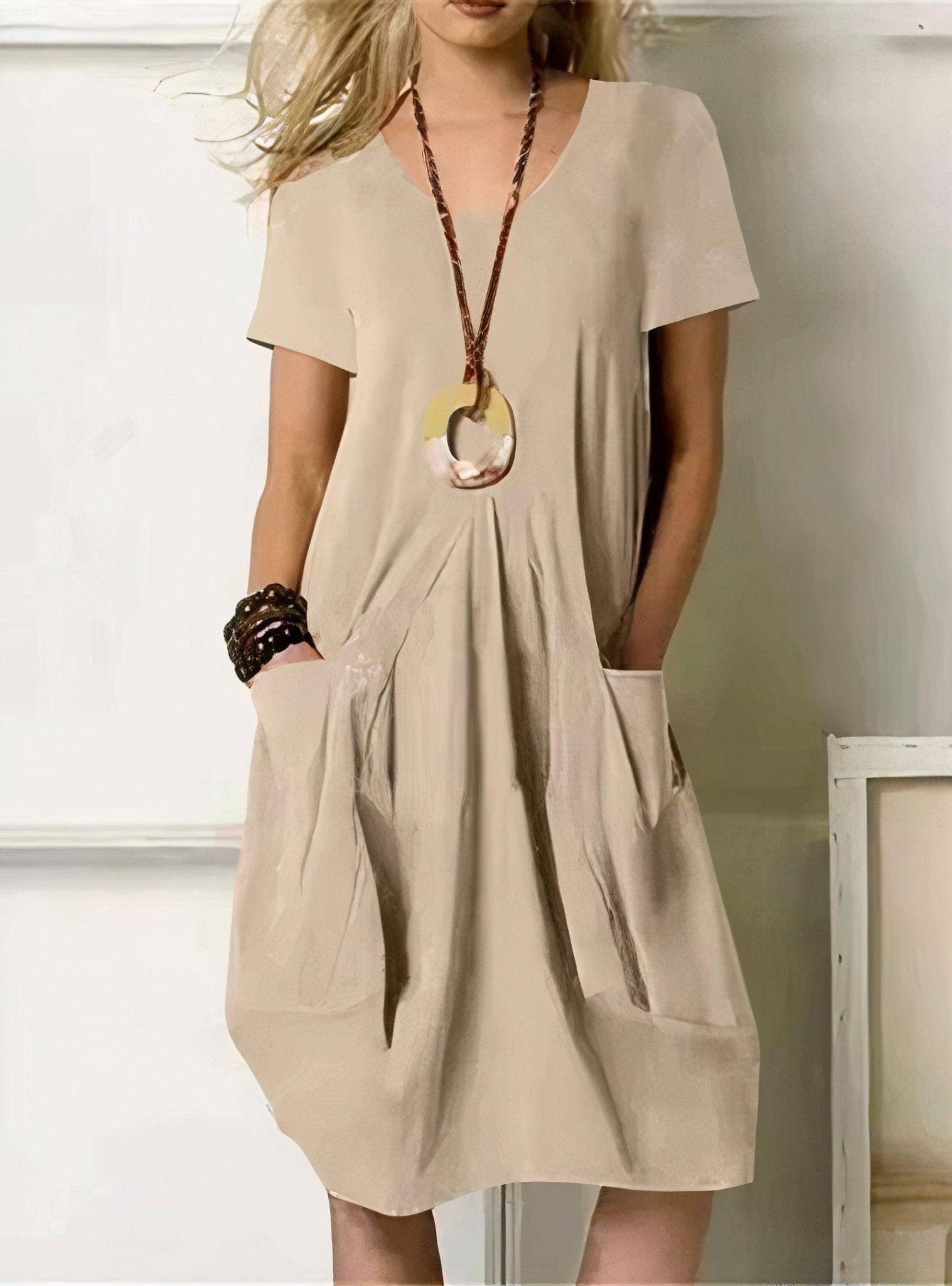 Oriane | Fließendes lässiges Maxikleid