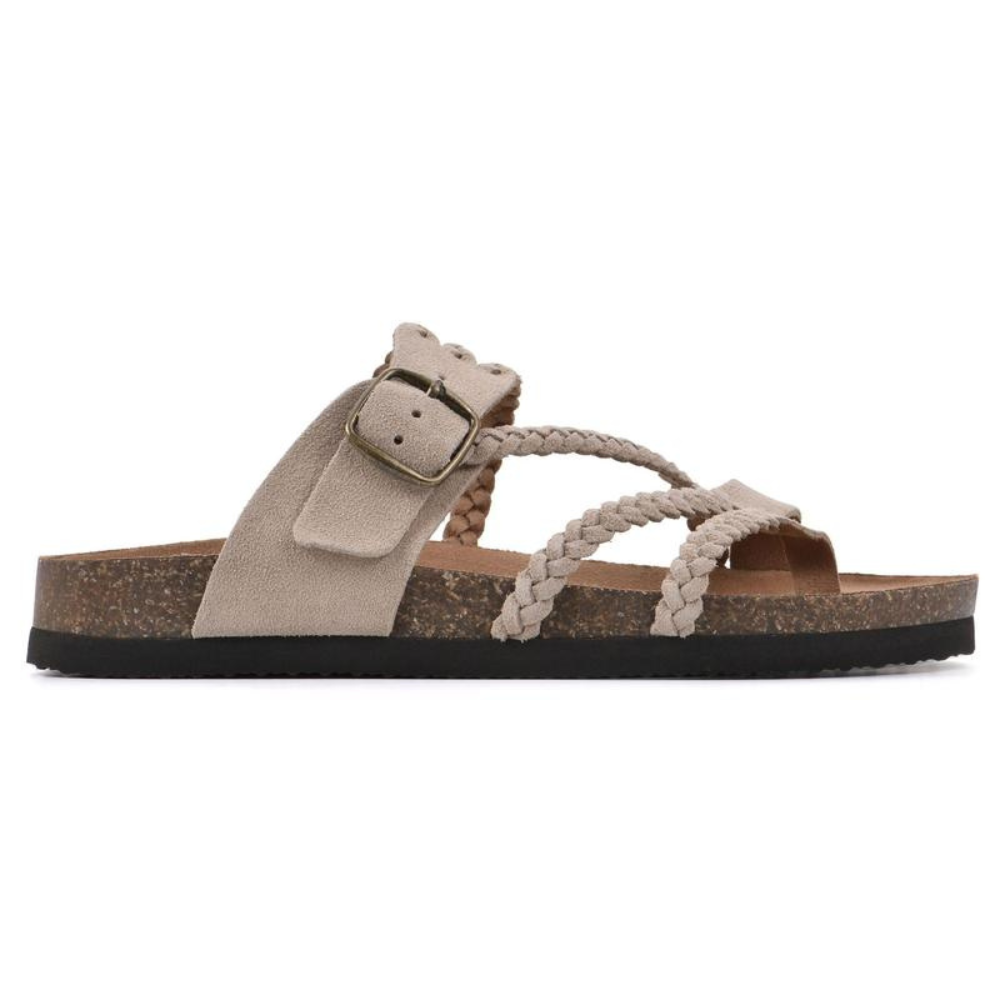 Hayleigh | Geflochtene Kork-Sandalen