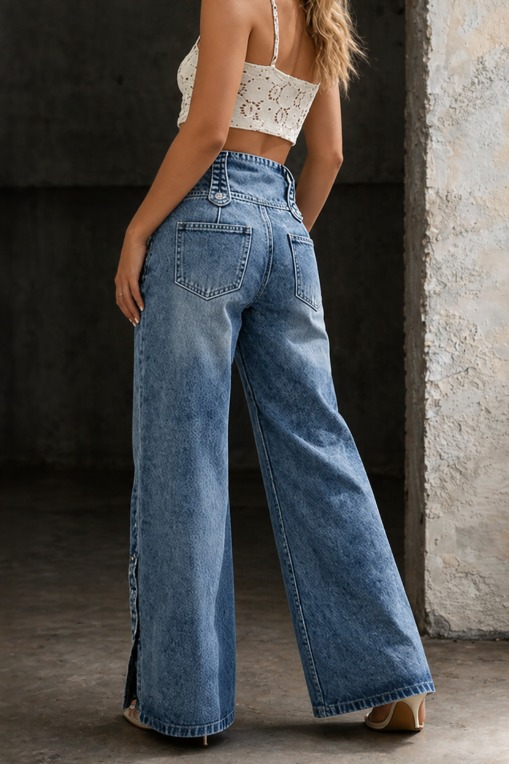 Mia™ | Jeans mit hohem Bund und Schlitz