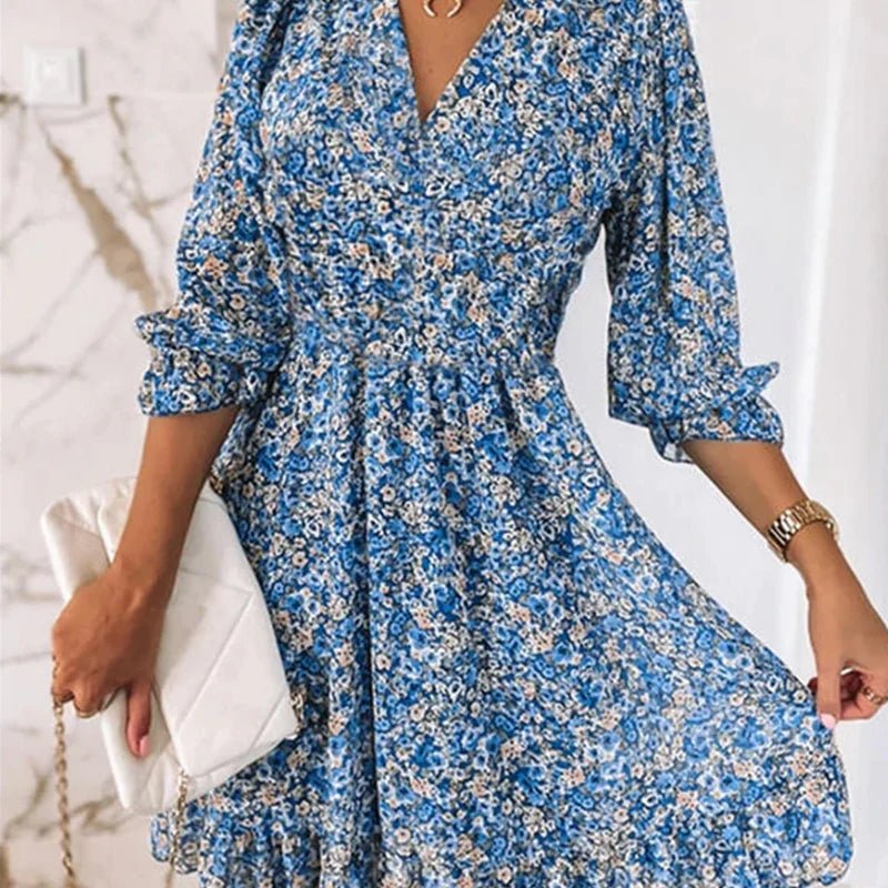 Thessaly | Elegantes geblümtes Maxikleid-