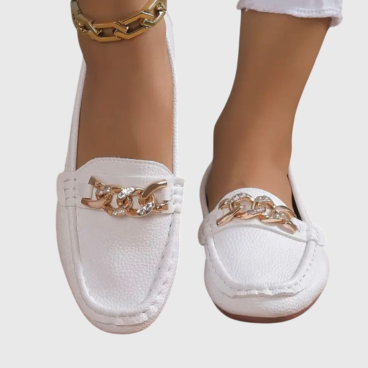 Eden – Loafers mit flacher Diamantschnalle