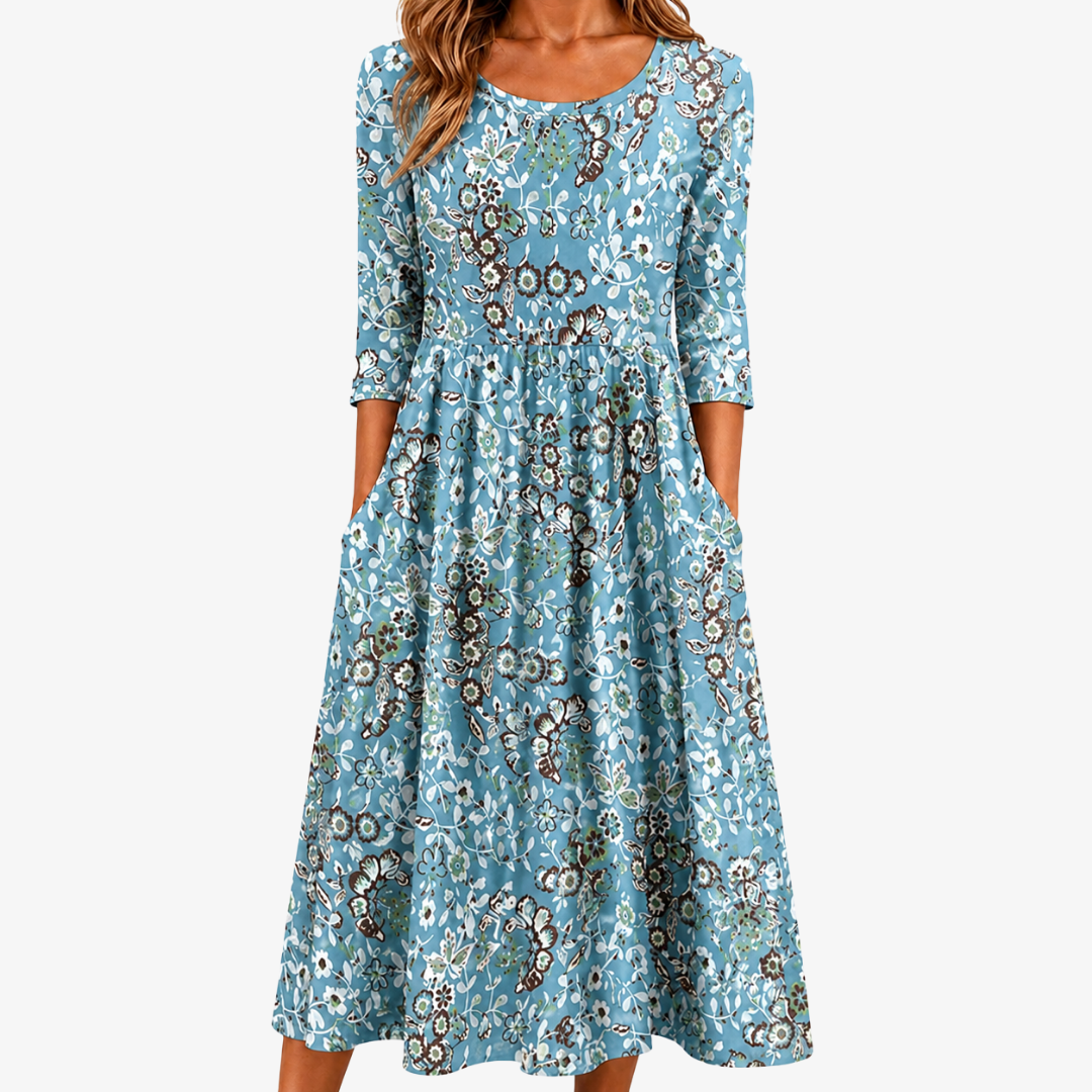 Küsten-Garten-Pocket-Maxikleid