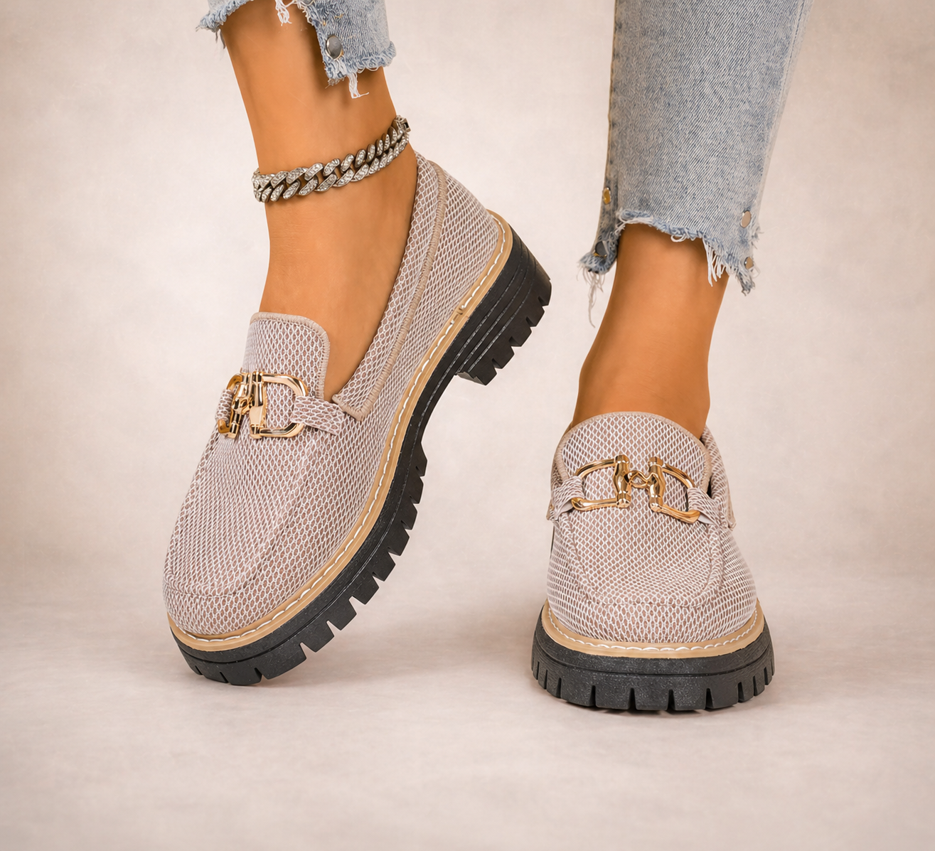 Victoria - Atmungsaktive Mesh-Slipper mit dick gepolsterten Sohlen