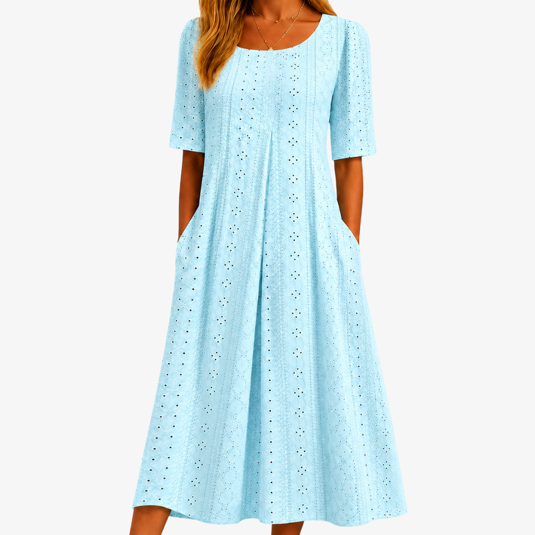 Skylight Grace Midi-Kleid mit Ösendetails und Taschen