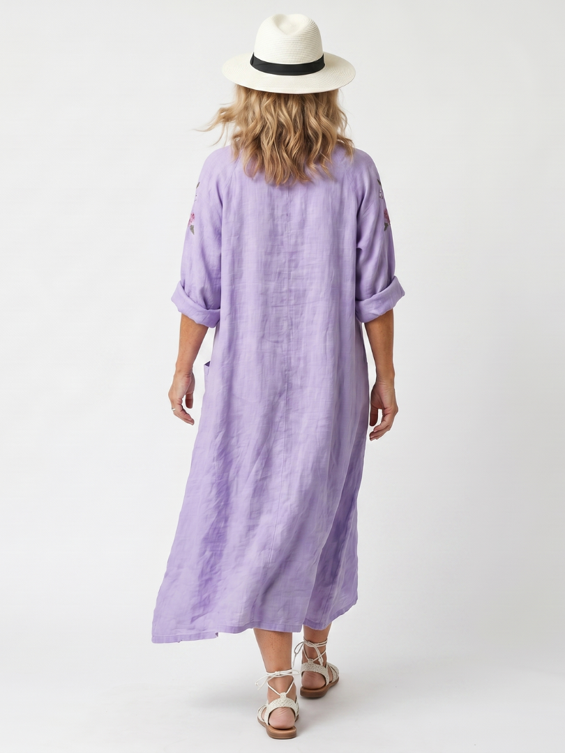 Tavi | Florales Oversized-Midi-Kleid mit Taschen