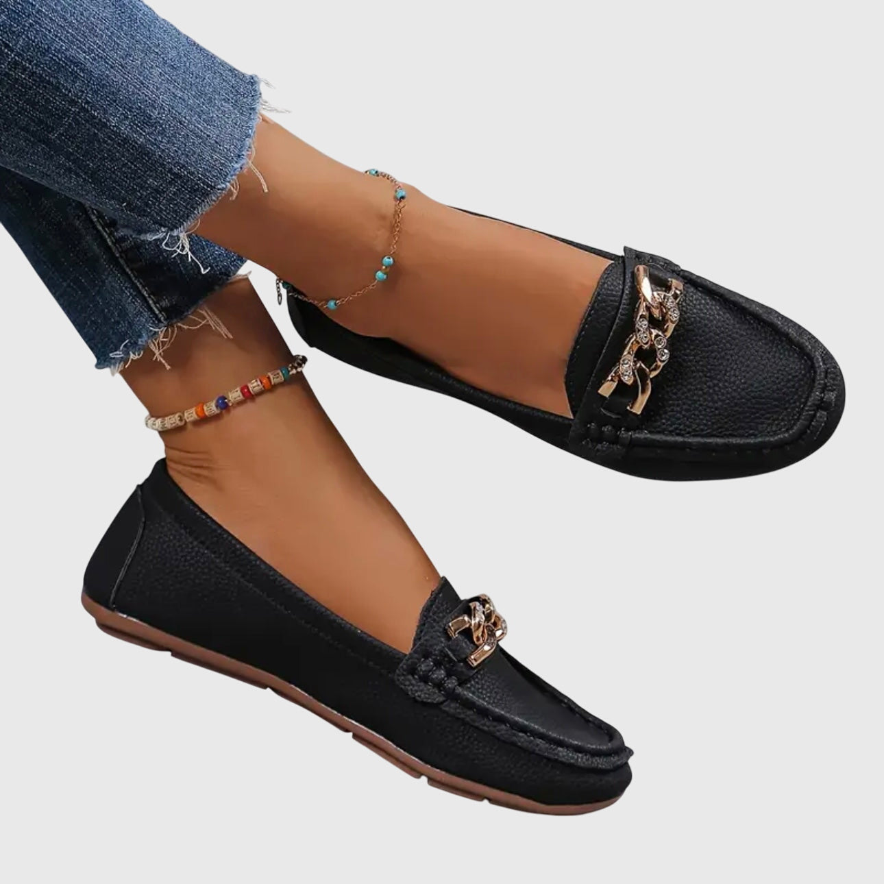 Eden – Loafers mit flacher Diamantschnalle