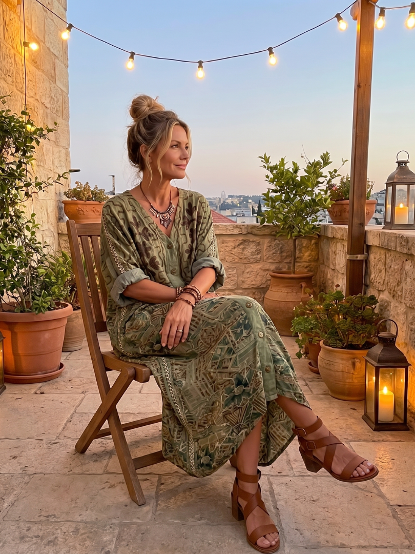Aleta | Oversized Midi-Kleid mit Knopfleiste und Taschen