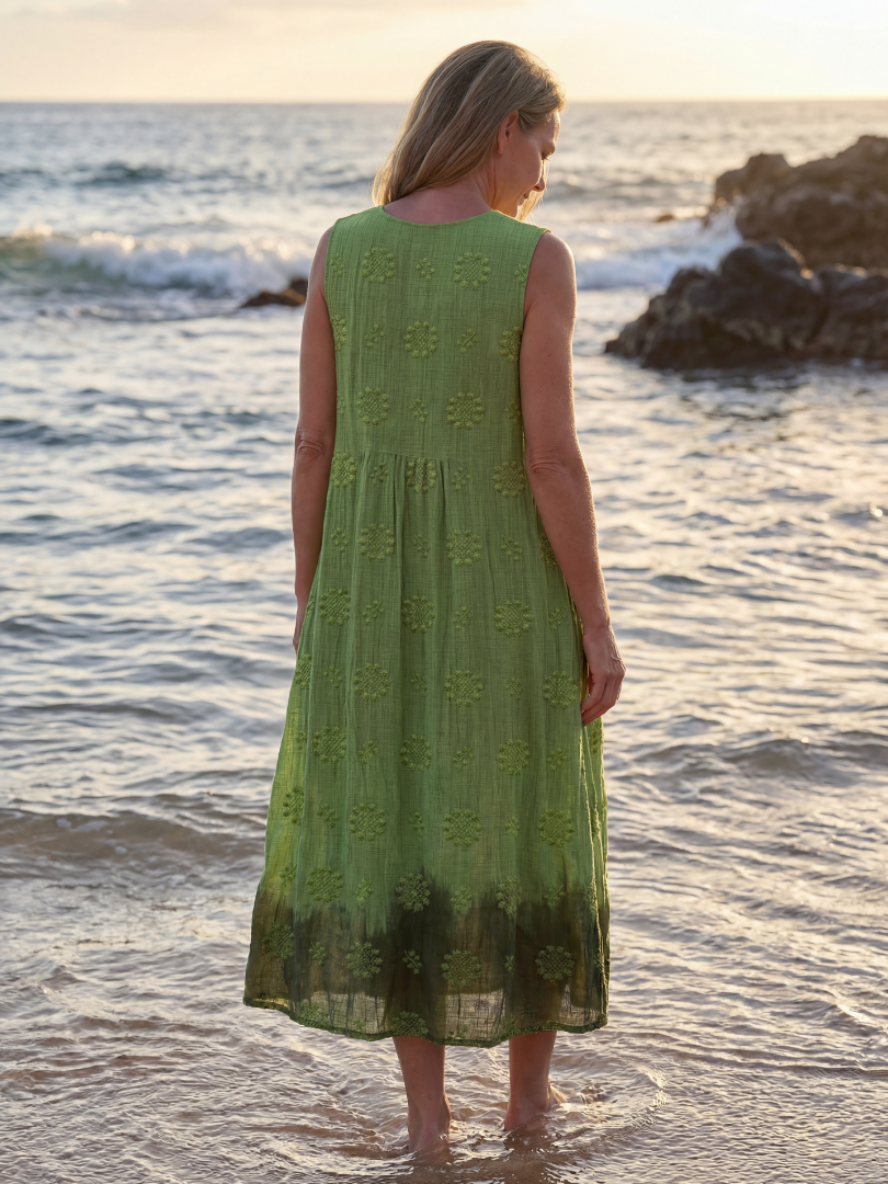Kapua | Gartenstruktur Midi-Kleid