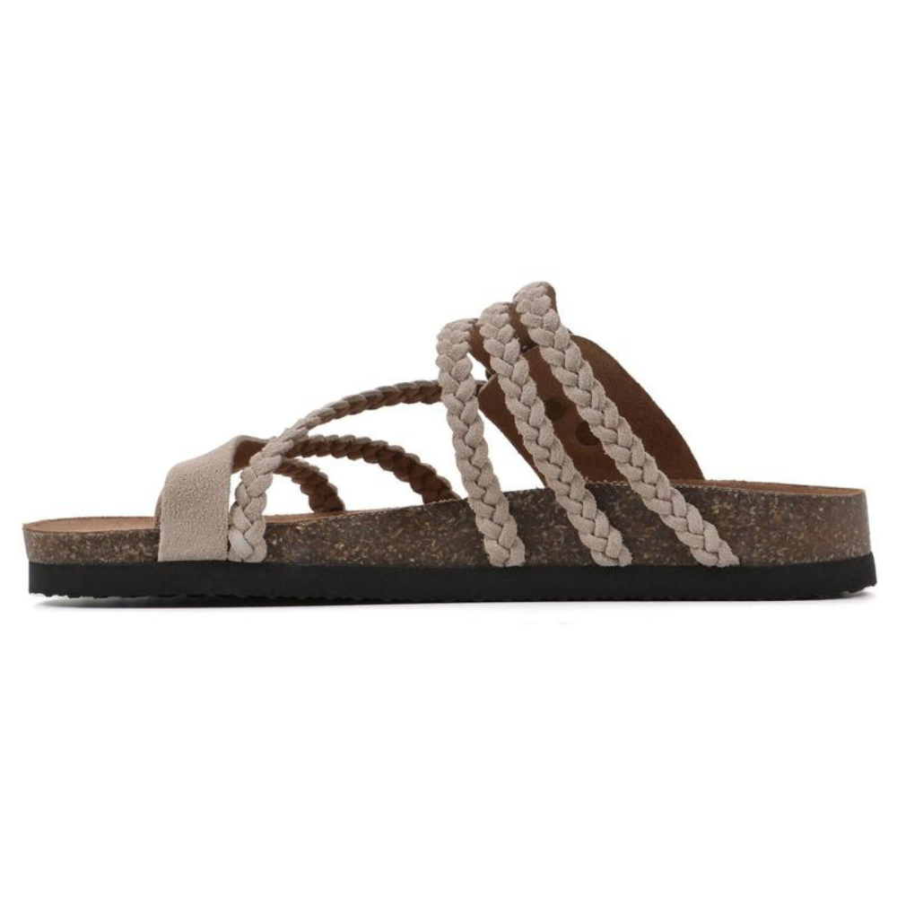 Hayleigh | Geflochtene Kork-Sandalen