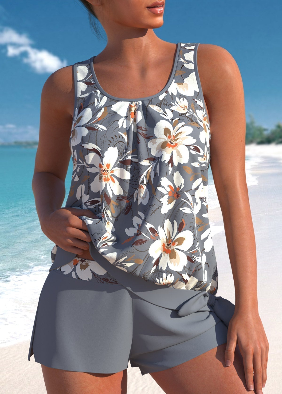 Helena | Elegantes Tankini-Set mit Blumenmuster für Damen