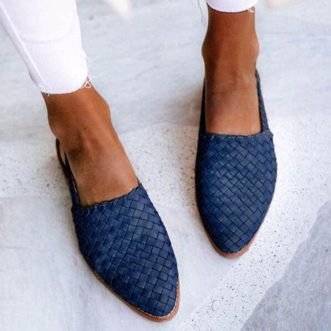 Donna | Elegante Ballerinas aus gewebtem veganem Leder