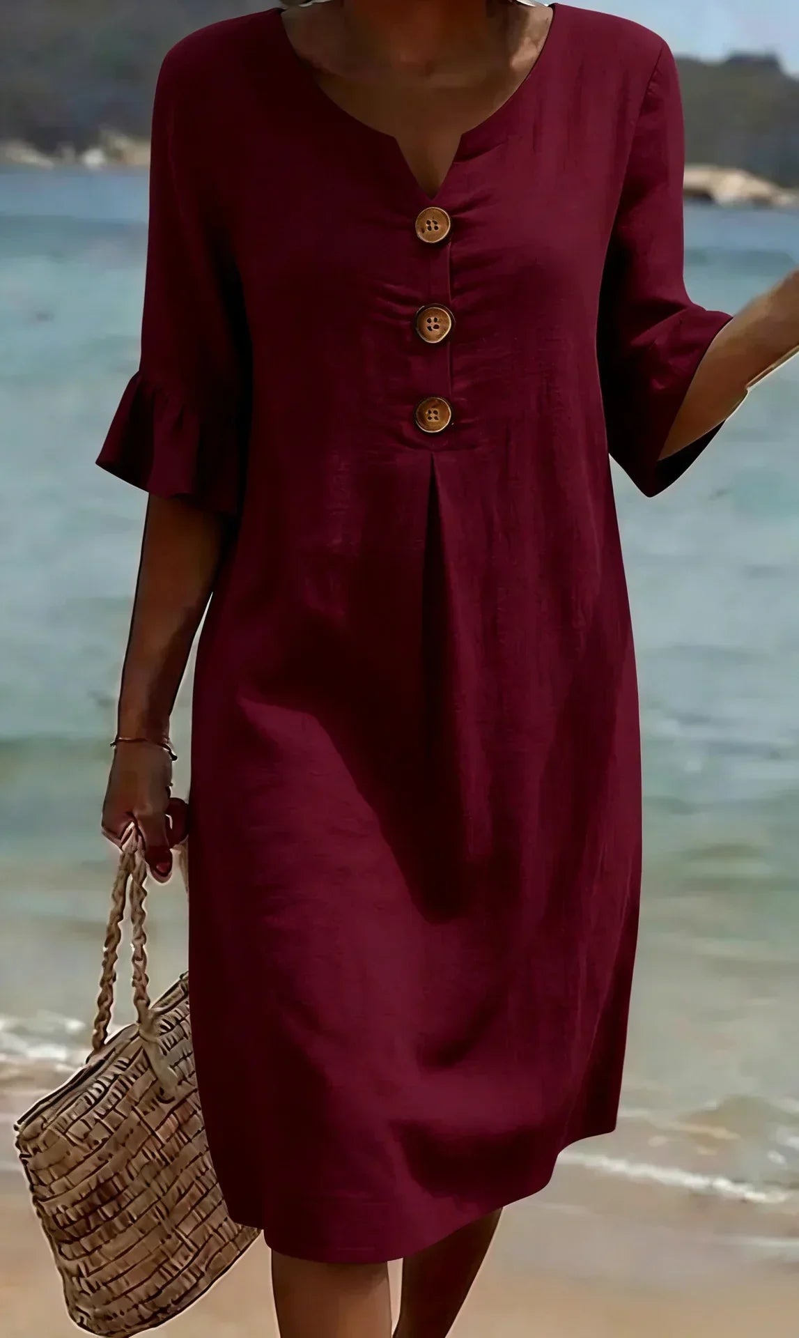 Radmila | Strukturiertes Langarmkleid