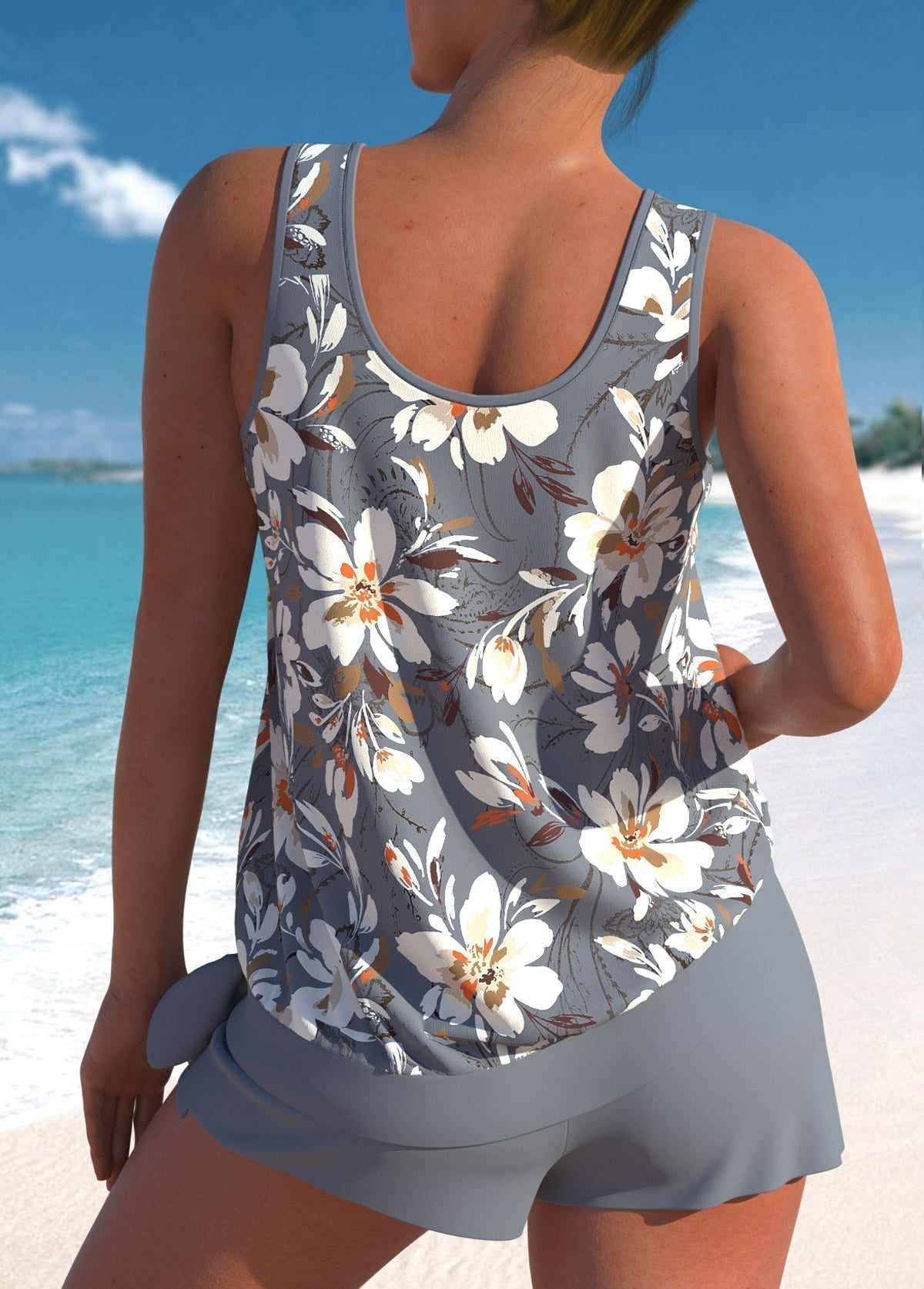 Helena | Elegantes Tankini-Set mit Blumenmuster für Damen
