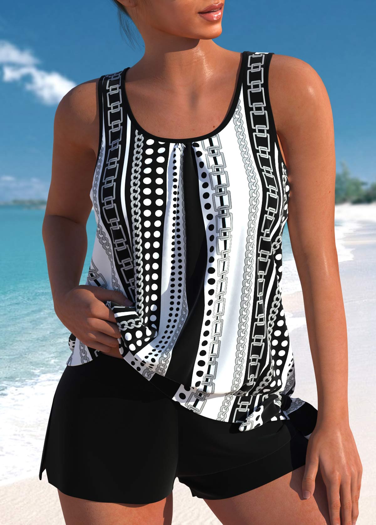Helena | Elegantes Tankini-Set mit Blumenmuster für Damen
