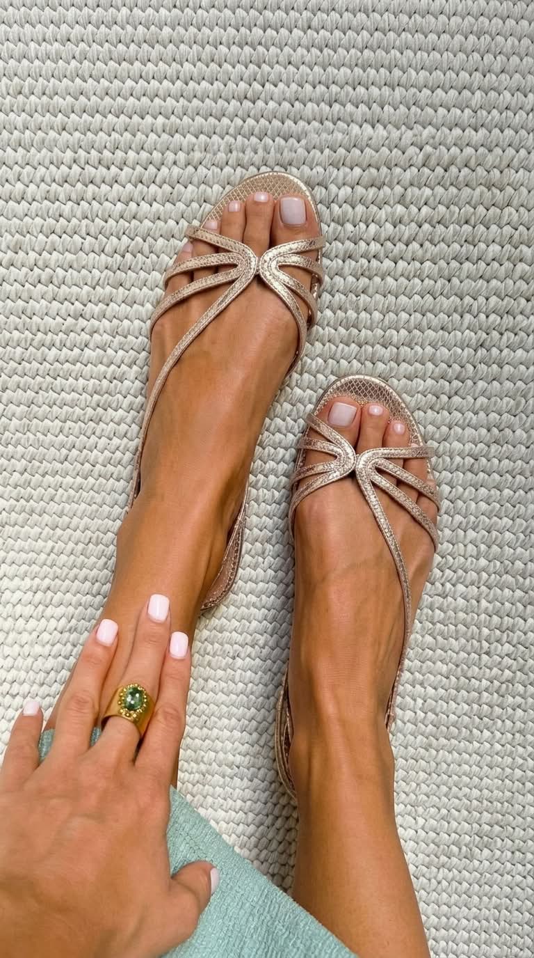 Ginevra | Goldene Sandalen Sommerliche Eleganz