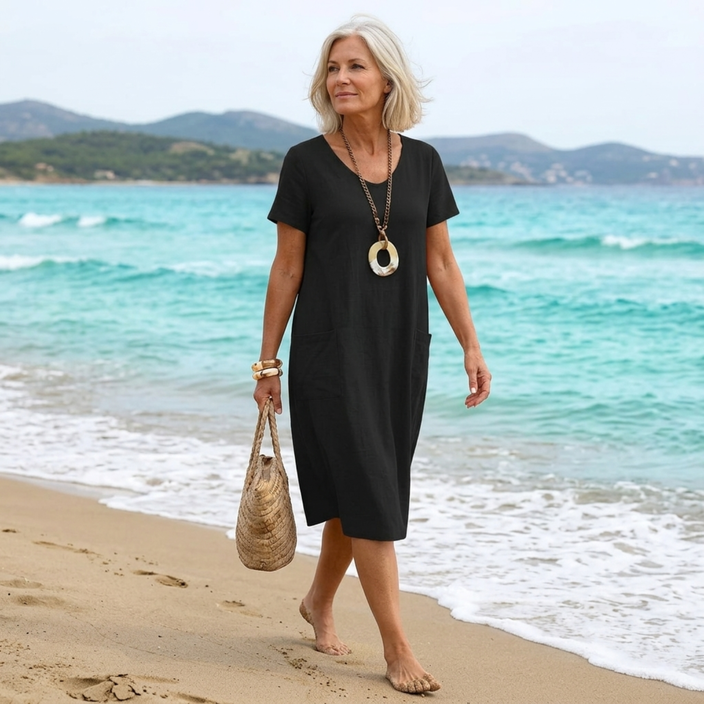 Oriane | Fließendes lässiges Maxikleid