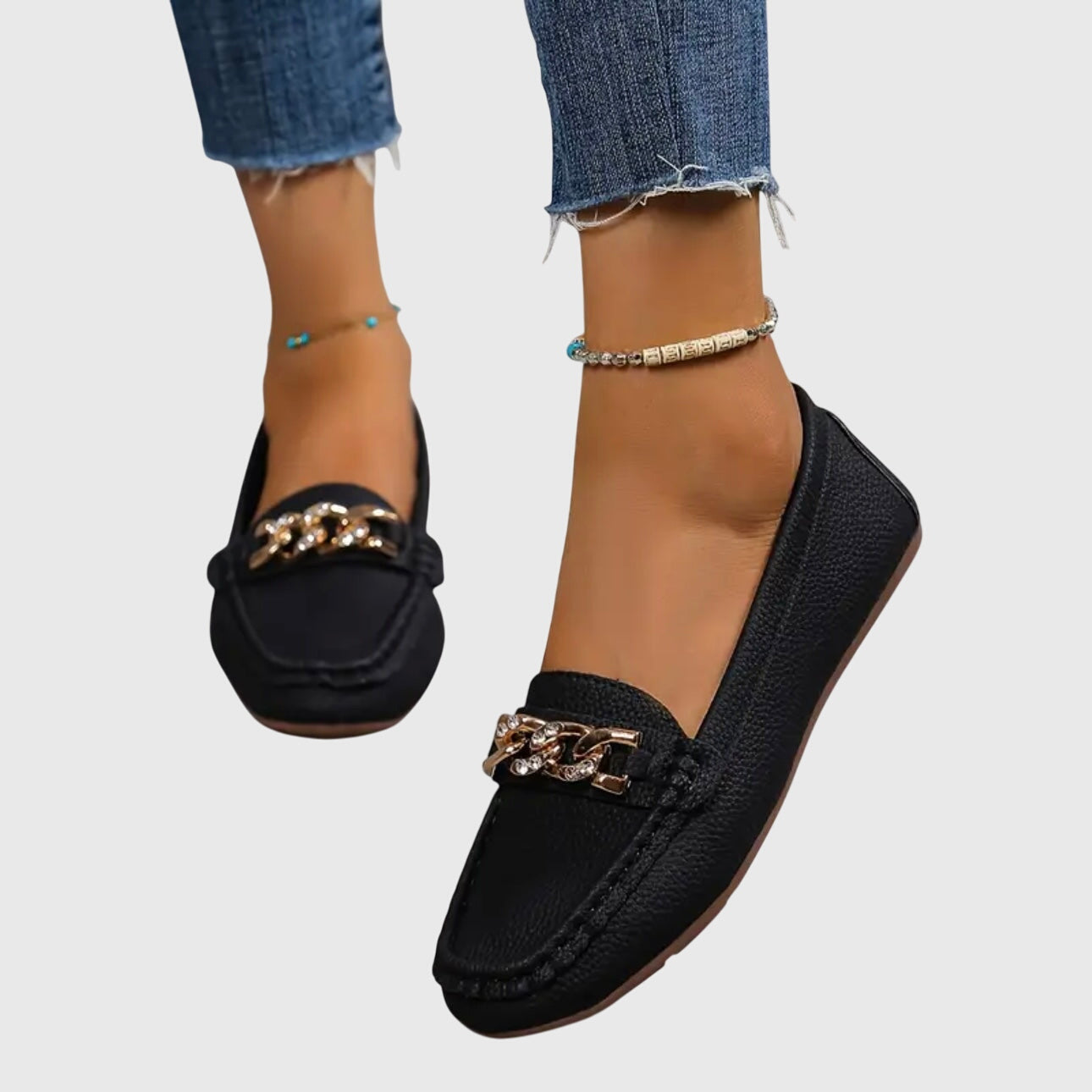 Eden – Loafers mit flacher Diamantschnalle