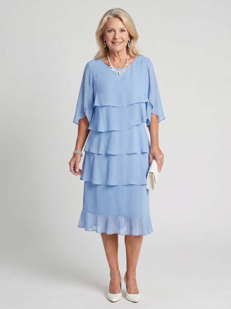 Brent | Gestuftes Midi-Kleid