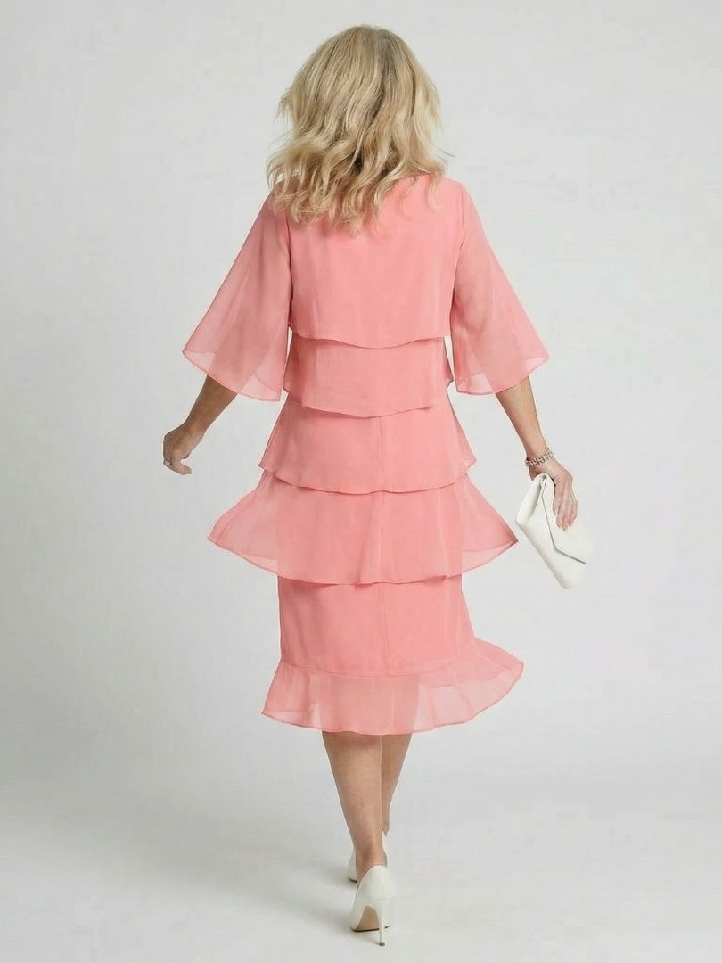 Brent | Gestuftes Midi-Kleid