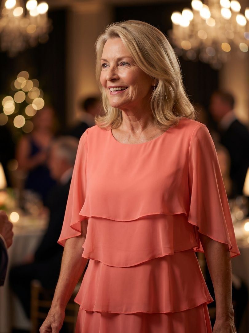 Brent | Gestuftes Midi-Kleid
