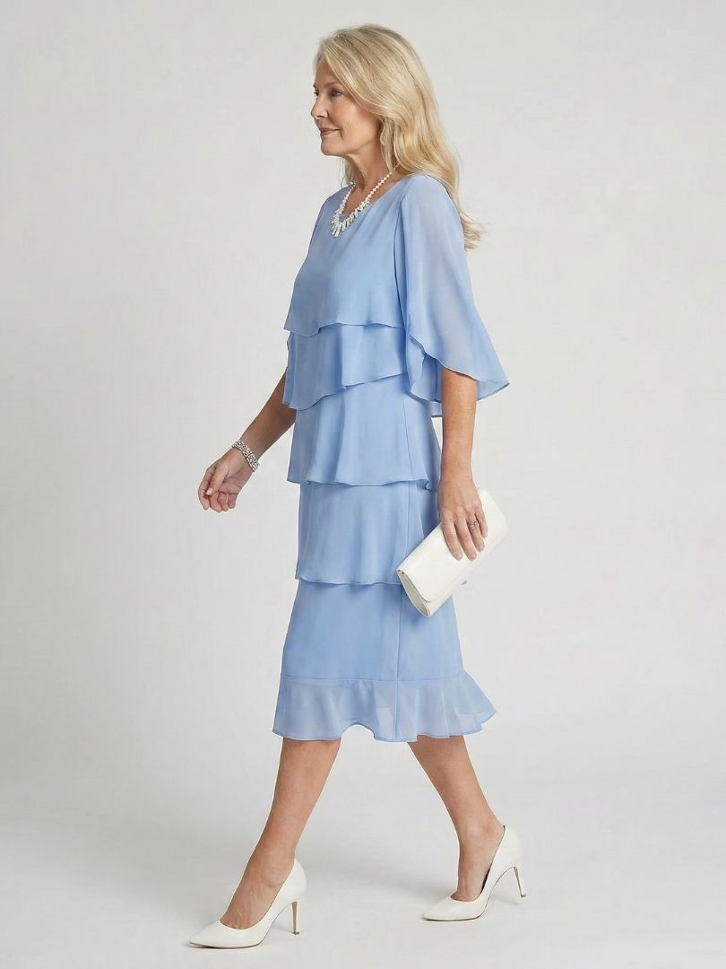 Brent | Gestuftes Midi-Kleid