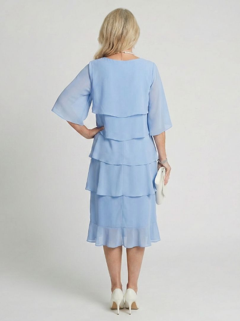 Brent | Gestuftes Midi-Kleid