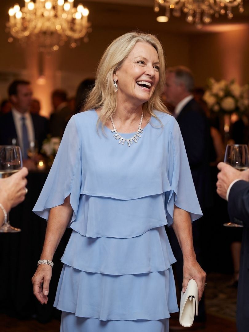 Brent | Gestuftes Midi-Kleid