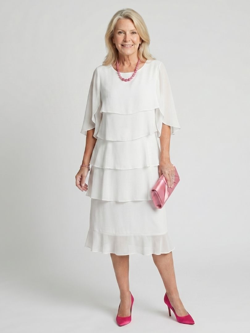 Brent | Gestuftes Midi-Kleid
