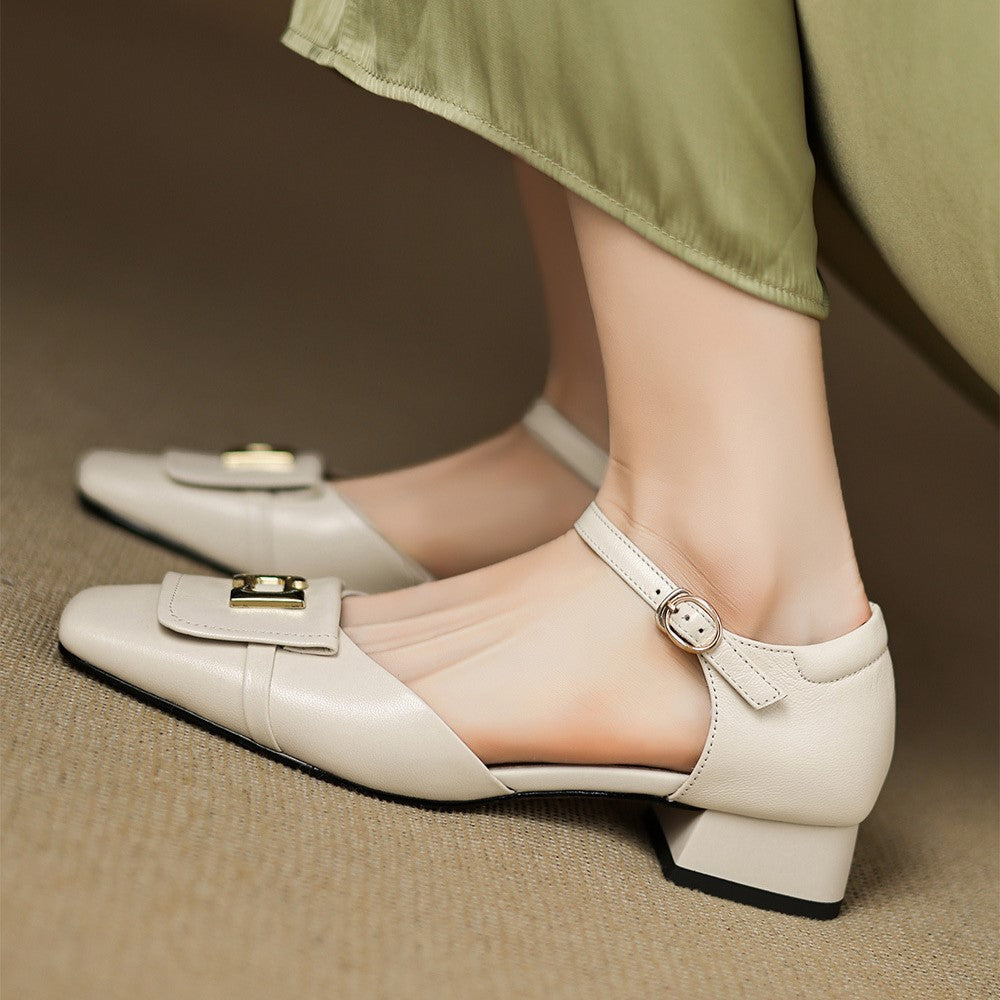 Elvane Mary-Janes aus Leder mit Schnalle