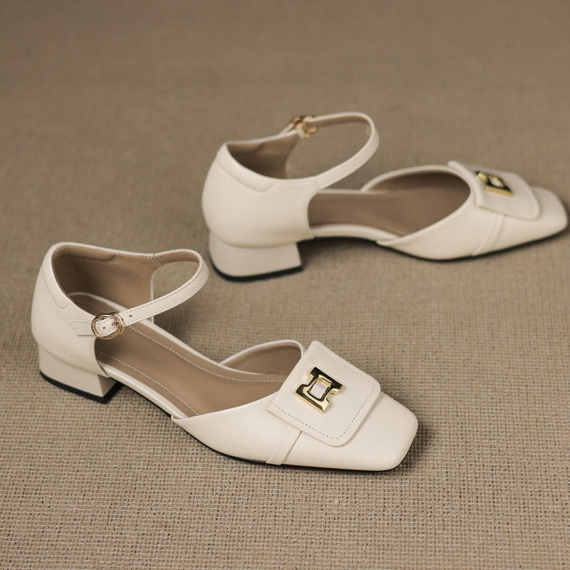 Elvane Mary-Janes aus Leder mit Schnalle