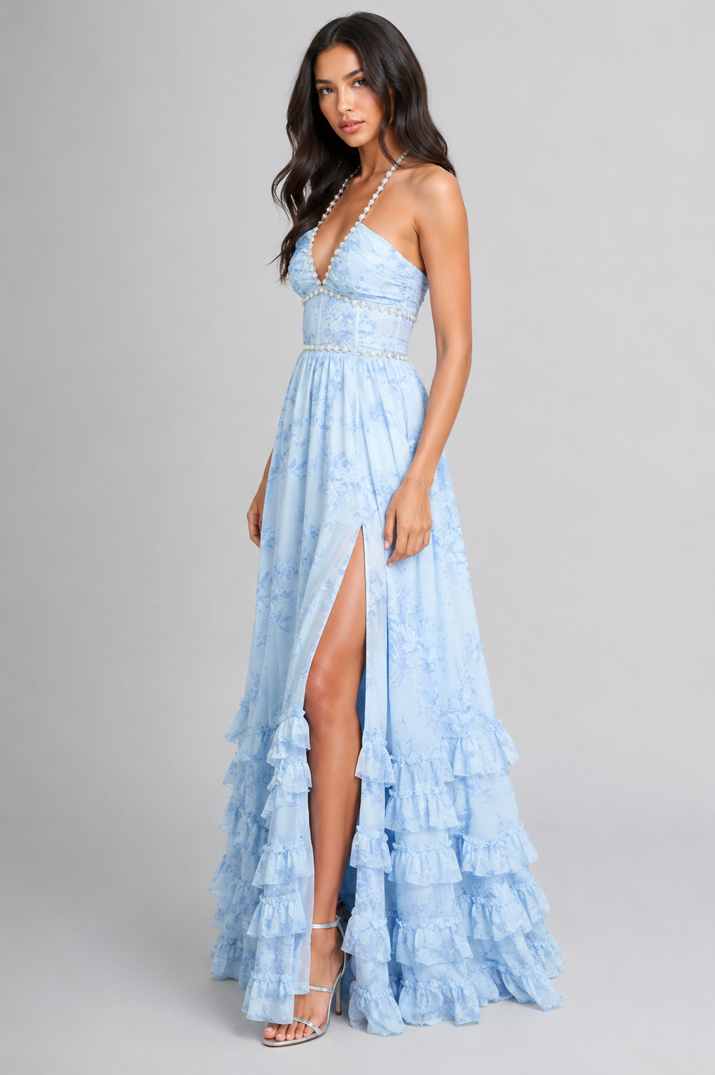 VALESKA | Chic Maxikleid im Vintage-Blumenstil
