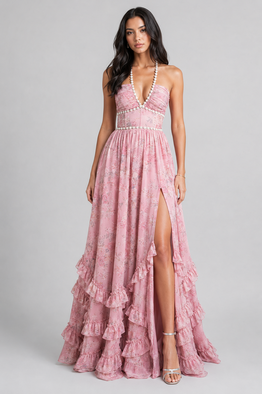 VALESKA | Chic Maxikleid im Vintage-Blumenstil