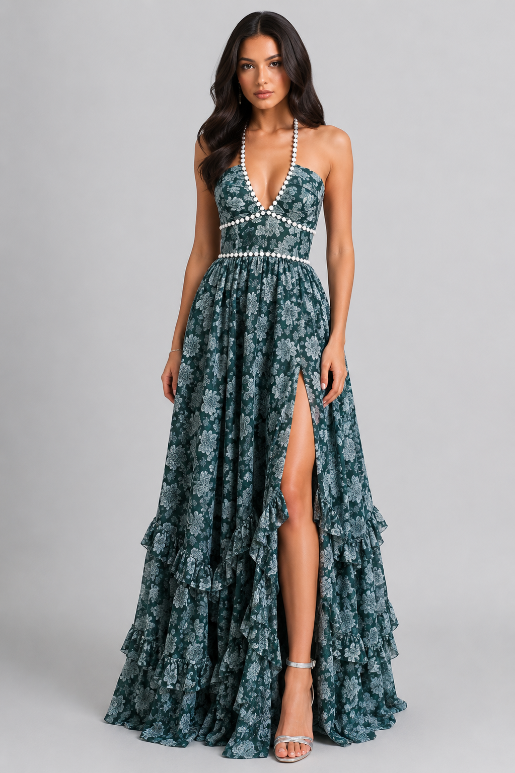 VALESKA | Chic Maxikleid im Vintage-Blumenstil