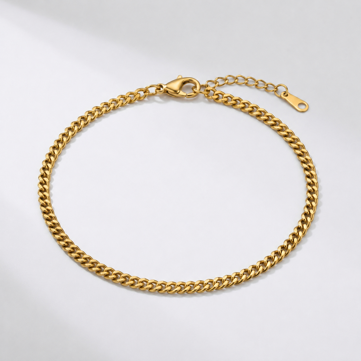 Goldwave | Kubanische Panzerketten-Fußkette — Gold