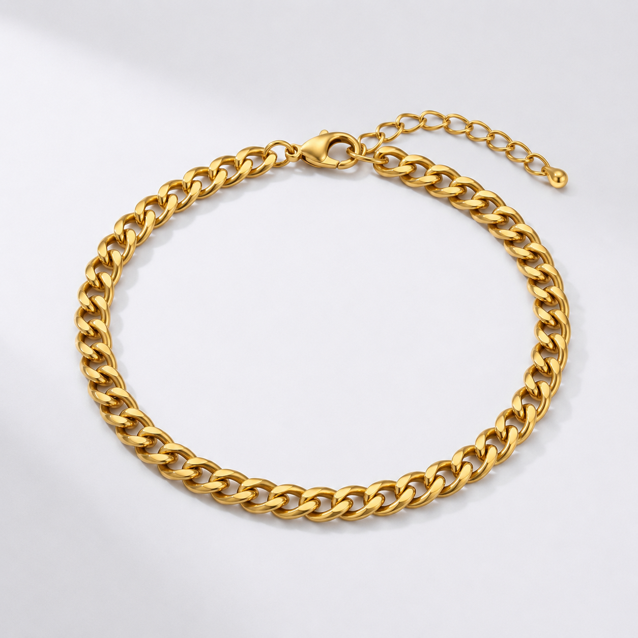 Goldwave | Kubanische Panzerketten-Fußkette — Gold
