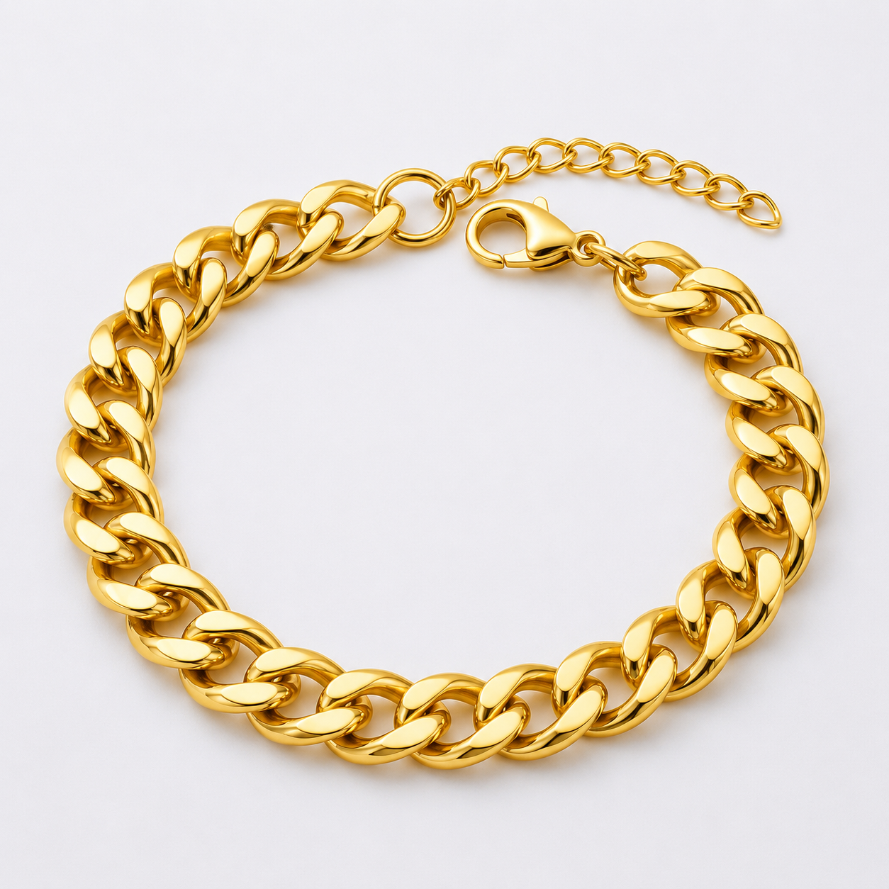 Goldwave | Kubanische Panzerketten-Fußkette — Gold