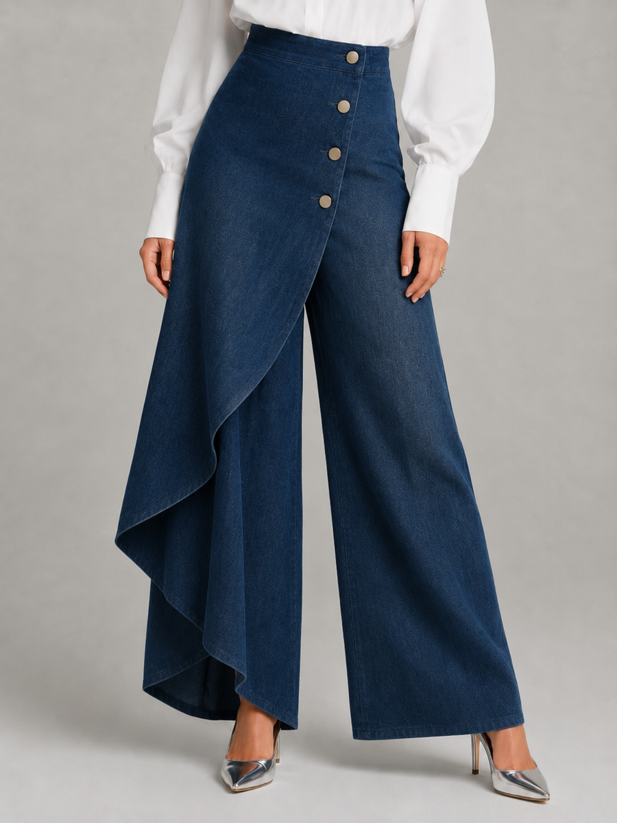 Audrey | Denim-Wickelhose