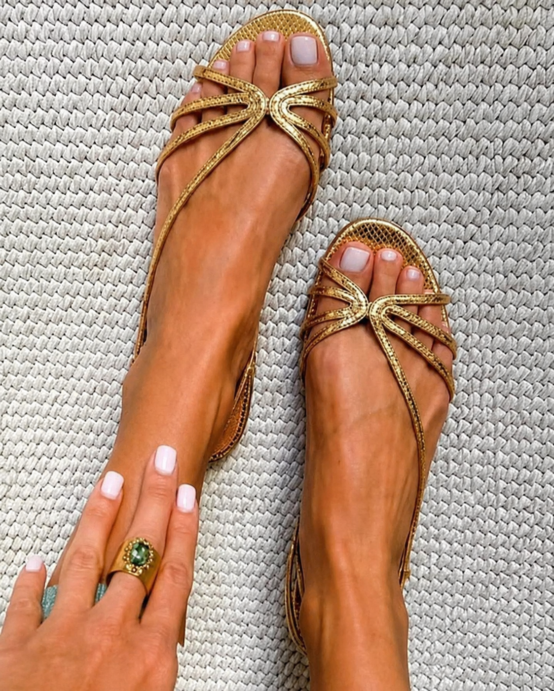 Ginevra | Goldene Sandalen Sommerliche Eleganz